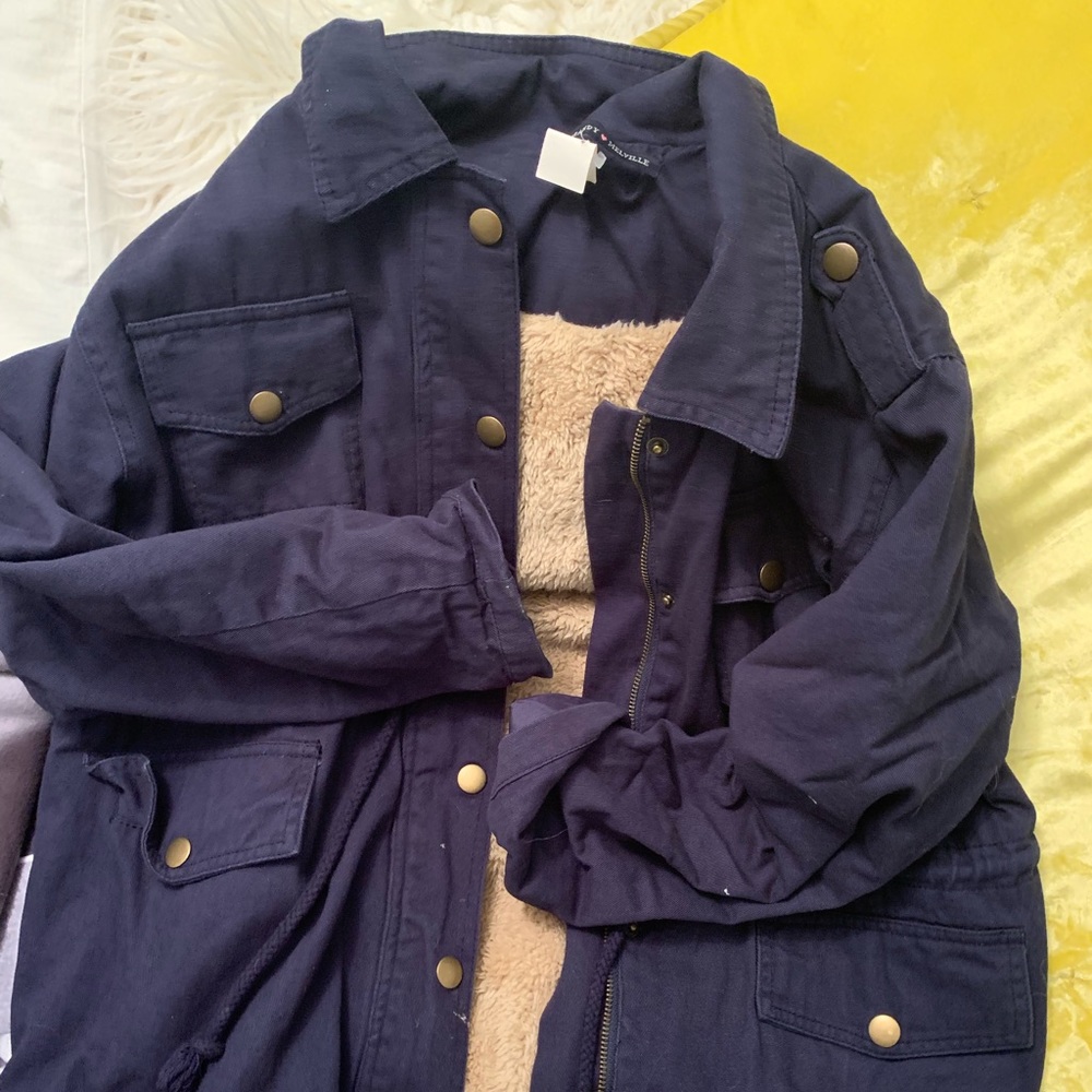 Brandy Melville Fuzzy Utility Jacket